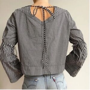 Derek Lam 10 Crosby Gingham Top